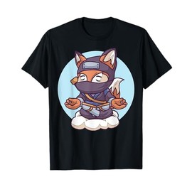 Cute Cartoon Ninja Fox Character For Kids T-Shirt