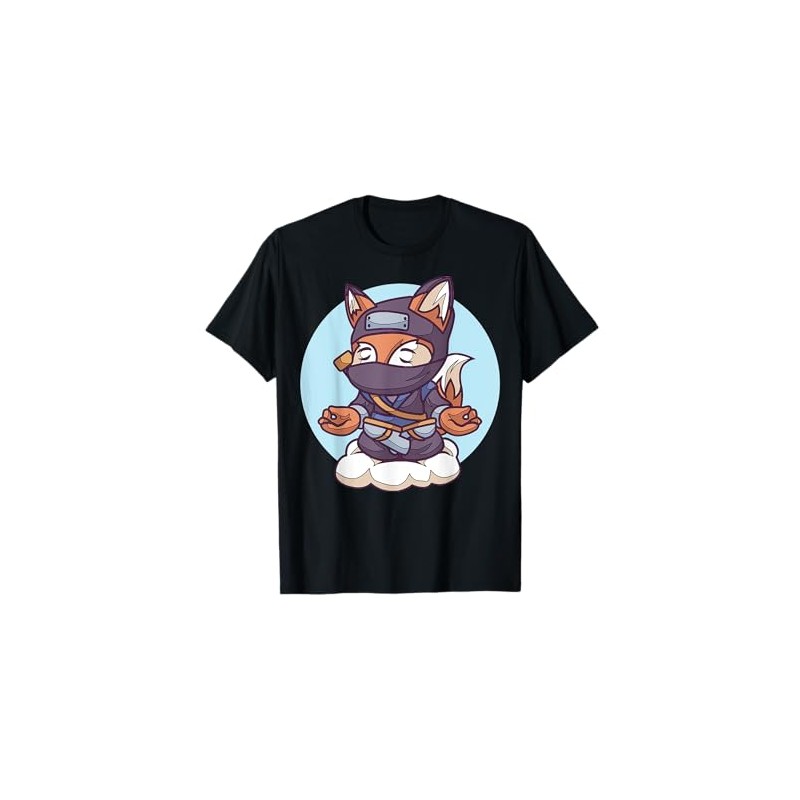 Cute Cartoon Ninja Fox Character For Kids T-Shirt