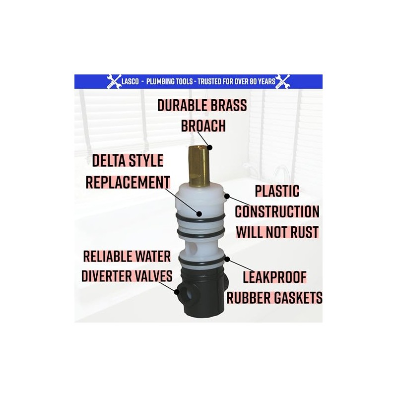 Lasco S-735-4T Import Diverter Stem ,0489,Delex Pattern Broach, For 3