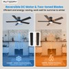 Autoday Ceiling Fans with Lights, 52 Inch Low Profile Ceiling