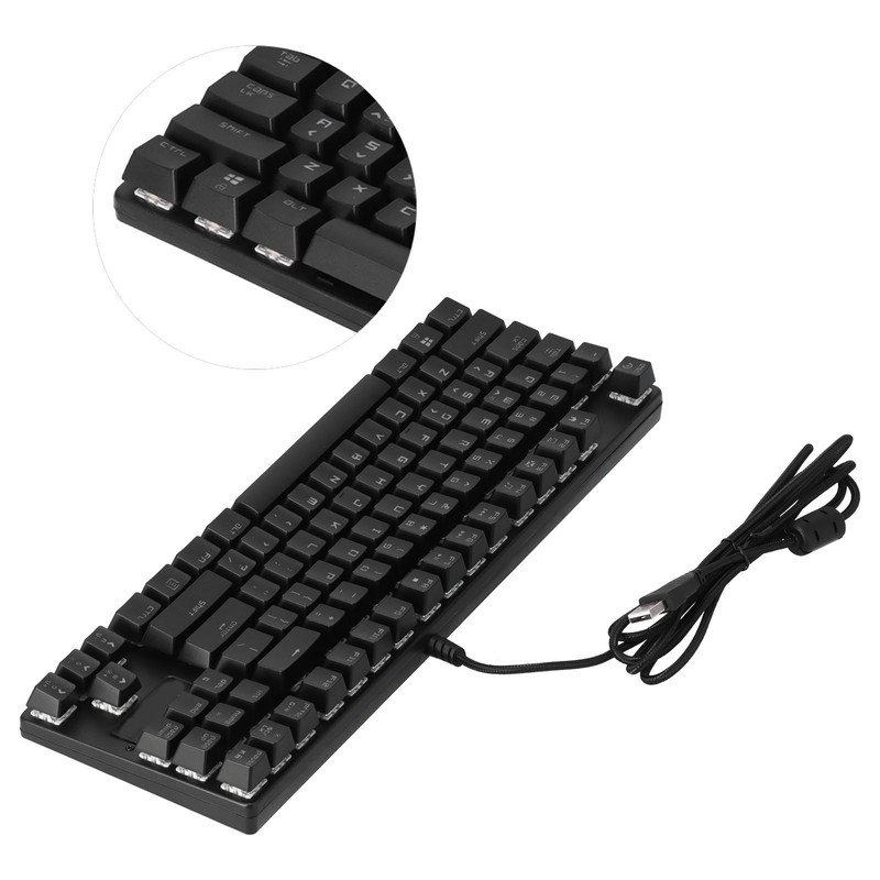 MAGIC REFINER Gaming Keyboard 87 Keys Portable Durable RGB Backlit
