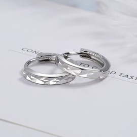 PRIVIE Women's Men's Hoop 925 Silver, Simple, Cool, Unisex, Trend, Stylish, Refined Design, Hypoallergenic, Gift, Birthday, Anniversary, Girlfriend, Wife, Friend, Gift Box Included, Silver, No