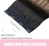 SURNEL Wire Hair Extensions Real Human Hair Balayage Natural Black