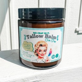 Tallow Balm for Deep Moisturization - Grass-Fed Tallow & Beeswax - 4 Oz, Lavender