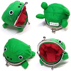Cartera de rana de dibujos animados de anime, monedero de franela de manga, lindo juguete de peluche divertido (rana de anime)