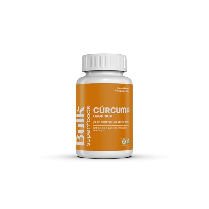 BULK SUPERFOODS Cúrcuma Orgánica 100% Natural para Salud Digestiva