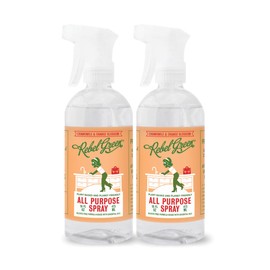 Rebel Green Natural All-Purpose Cleaning Spray - Essential Oil Multi-Surface Cleaner - Kid Safe, Pet Safe & Sustainable Cleaning Products -Orange & Chamomile - (16 Ounce Bottles, 2 Pack)