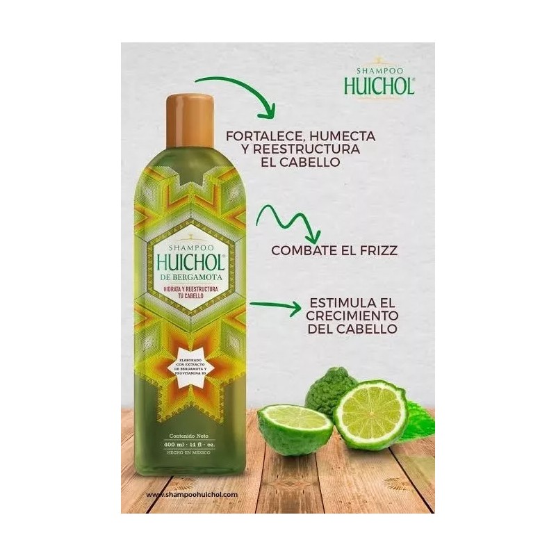 Shampoo Huichol Bergamota Té Verde (crecimiento)