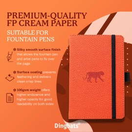 Dingbats* - Wildlife Plain Pocket Notebook A6 - PU Leather Hardcover Journal - Ideal for Work, Travel - Pocket, Elastic Closure, Pen Holder, Bookmark