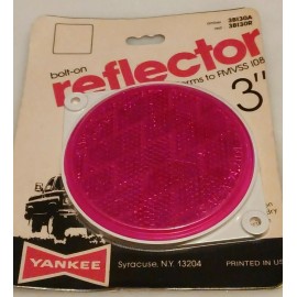 Yankee Lighting Universal 3" Bolt-on Reflector w/ 2 Mounting Holes - RED - USA