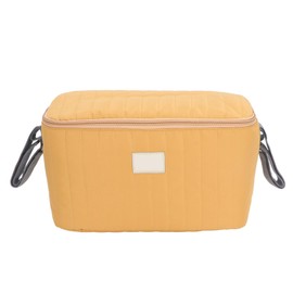 Baby Stroller Bag Waterproof Multifunctional Ample Space Zipper Closure 2 Handles Stroller Storage Bag Brown