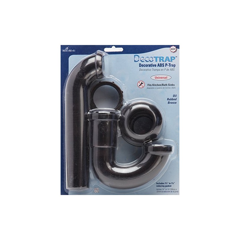 PF WaterWorks DecoTRAP Decorative ABS P-Trap (Kitchen/Bathroom) with Matching Wall