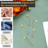 MASPHY Pack of 200 Gold Safety Pins, 28 mm Safety