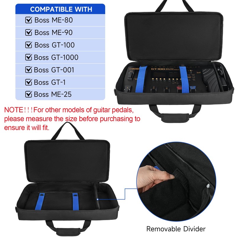 Carrying Bag Compatible with Boss ME-90/GT-1000/GX-100/ME-80 Guitar Multi effects Pedal,Guitar