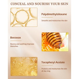 Concealer Foundation Palette, 3 Color Waterproof Long Lasting Blendable Full Coverage Conceal Cream, Cover Blemishes Brighten Correcting Facial Contour Multi Use Makeup Palette for Women-01 Light