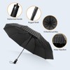 TechRise Umbrella Windproof Travel Umbrella: 10 Ribs Automatic Compact Strong