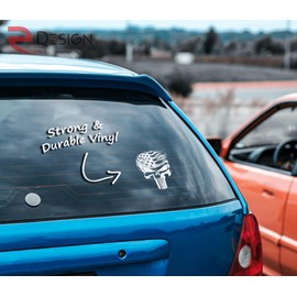 eDesign Trumpisher Trump Punisher Skull American Flag - 4 Inches Trump Stickers for Car Truck Van Window Bumper Laptop Tablet Cup Tumbler Water Bottle and Any Smooth Surface 2-Pack