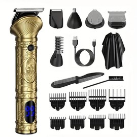 Professional Cordless Hair Clipper for Men, Electric Hair Clipper,Multifunctional 6-in-1Hair Cutting and Shaving Set