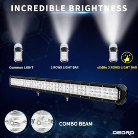 OEDRO 32 Inch LED Light Bar 32 Inch Tri-Row LED Light Pod Spot Flood Combo for Off Road Lights Led Truck Boat Lighting Fit for Truck Pickup SUV ATV UTV