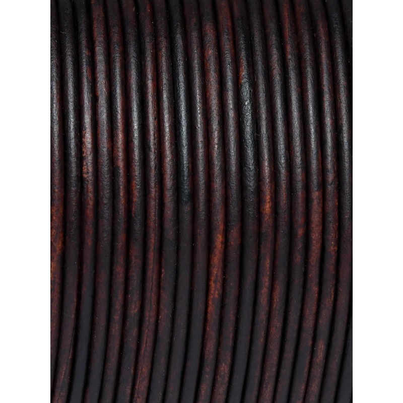 Cords Essentials Cordón redondo de piel auténtica, cuerda para hacer