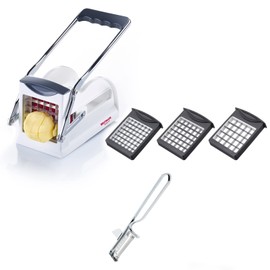Westmark French fries cutter with potato peeler, 2-piece set, finger food, vegetable, fruit pen with 3 cutting inserts Easy Stix and peeler Famos 118022E7