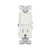 Eaton TR7730W 15-Amp 3-Wire TR Receptacle 120-Volt Decorator Combination Single-Pole
