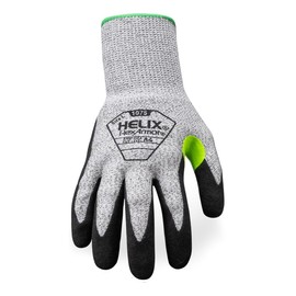 HexArmor General Purpose Safety Gloves | Sandy Nitrile Palm Coating | A4 Level Cut-Resistance | High Abrasion-Resistance | 13-Gauge Seamless Knit | Touchscreen Compatible | Helix 1075