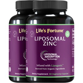 Liposomal Pure Zinc Picolinate Supplement with Copper, Immune Support, Metabolism, and Skin Health | High Potency, for Adults Men & Women | Powerful Antioxidant | 90 Capsules (Pack of 2)