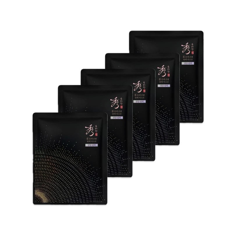 Sooryehan Black Ginseng Elasticity Mask 33mlx3 sheets / 수려한 블랙