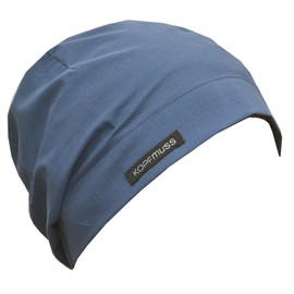 Kopfmuss - Unisex transition hat with various patterns, Minikaro Sea Blue/White, m