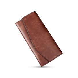 Kawaoto Men's Long Wallet, Pueblo Leather, Genuine Leather, Made in Japan, Small Wallet, Large Capacity, Cover Type, 12 Cards, YKK Zipper, Money Luck, Gift, Taupe