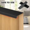 JIZZU 12 Pack Concealed Kitchen Door Handles, Black Cabinet Handles,