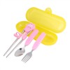 3Pcs/Set Stainless Steel Spoon Fork Chopsticks Child Cutlery Kids Training