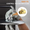 sourcing map Brass Chrome Shower Head Shut Off Valve, G1/2"