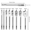9-Piece Flat Drill Bit Set, 6-32 mm Spade Drill Bit