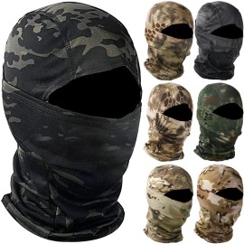 Unbranded Balaclava Ski Mask Neck Gaiter Windproof Sun UV Protection Elasti Full Face Mask - Solid Sand