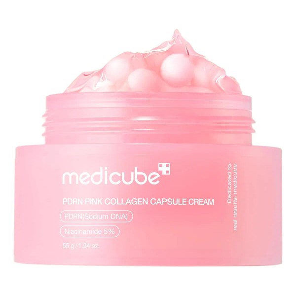 Medicube salmon dna pdrn crema de cápsula de colágeno rosa