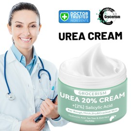 Urea Cream 20 Percent For Feet Plus 2% Salicylic Acid 8.82 oz || Foot Cream and Hand Cream Maximum Strength with Hyaluronic Acid, Tea Tree, and Aloe Vera for Deep Moisturizes, Callus Remover