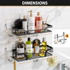 LEVERLOC Shower Caddy Suction Cup, 2 Pack Shower Shelves for