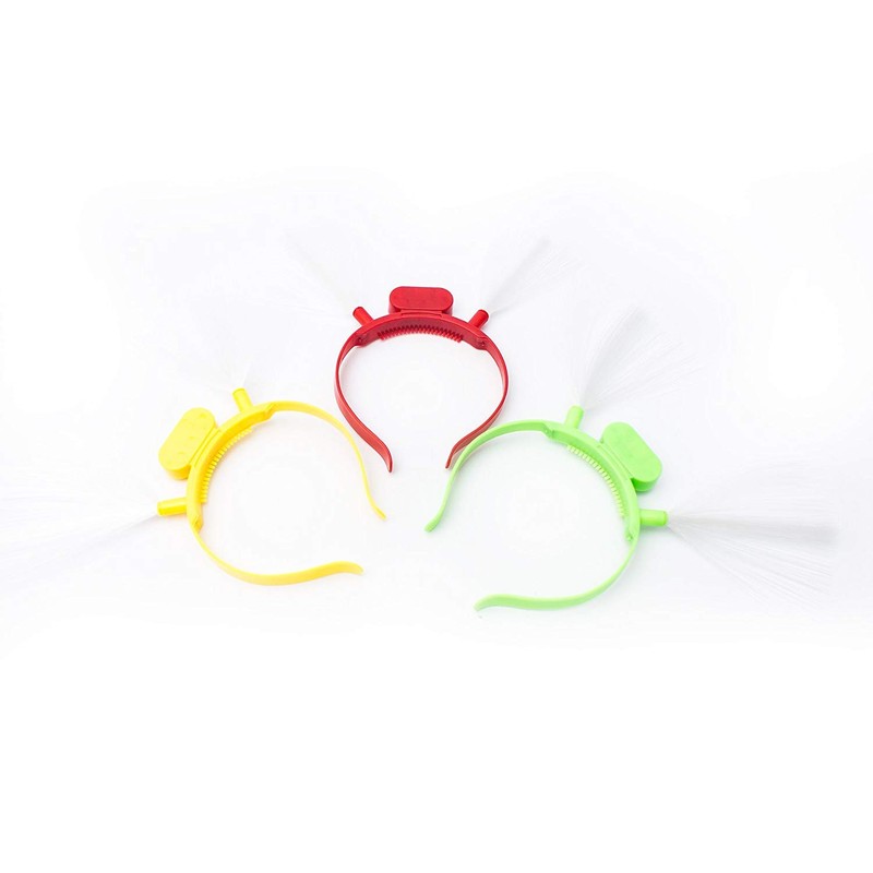 12 Packs - LED Head Boppers - Light Up Fiber
