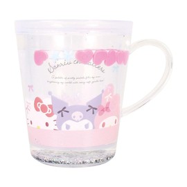 Tees Factory SR-5526681RI Sanrio Characters Water Cup, Full of Ribbons H4.1 x φ3.4 inches (105 x 87 mm)