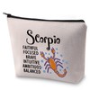 BLUPARK Zodiac Sign Cosmetic Bag Horoscope Makeup Bag 12 Constellation