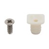 Silverline 8mm Plastic Hinge Dowel Inserts with Screws, 50 Pcs