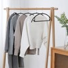 Ergonomic Curved Plastic Hangers 50pack - No Shoulder Bump Design,