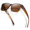 HAOLOTA Over Glasses Sunglasses for Women Men Polarized Square Fit