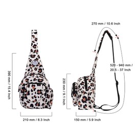 HUA ANGEL Floral Sling Bag - Small Crossbody Backpack Shoulder Bag for Men Women Hiking Walking Travel Mini Chest Bag Daypack