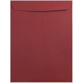 JAM Paper 9" x 12" Open End Catalog Envelopes with Gum Closure - Dark Red - 50/pack