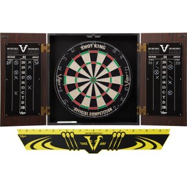 Viper by GLD Products Stadium Cabinet & Shot King Sisal/Bristle Dartboard Play-Ready Bundle