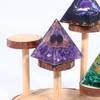 CrystalHola 1.96Inch Orgone Pyramid Flower of Life Orgonite Money Healing