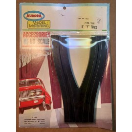 Aurora AFX Track Set: Assorted Aurora HO TJet slot car carded/boxed track pieces N.O.S.